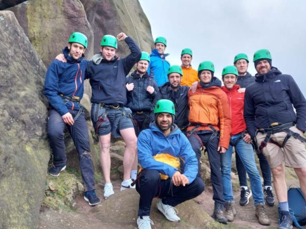 Group Abseiling in the Peak District